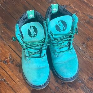 Kids Boston Celtics Timberlands Size 13